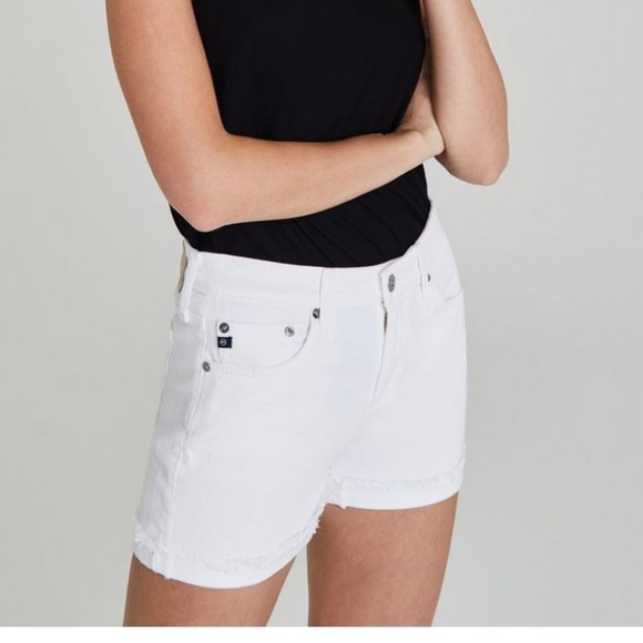 AG Adriano Goldschmeid The Hailey White Jean Short - Picture 6 of 14